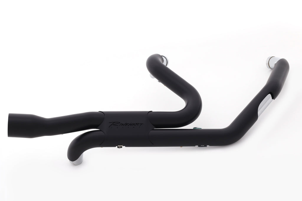 Slimline Duals Header with Baffles for Harley Touring Rinehart Racing